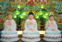 Ý nghĩa bộ tượng Tam Thế Phật (Tây Phương Tam Thánh)