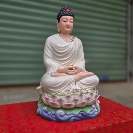 Tượng Bổn Sư Thích Ca Mâu Ni Phật bằng sứ Đức Hóa kích cỡ 14inch