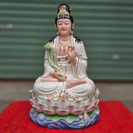 Tượng Đại Thế Chí Bồ Tát bằng sứ Đức Hóa 14inch