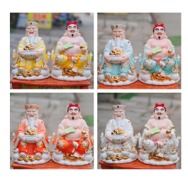 Tượng Thần Tài Thổ Địa sứ đức hóa cao cao cấp nhiều kích cỡ (4 màu: Đỏ, Xanh, Vàng, Trắng)