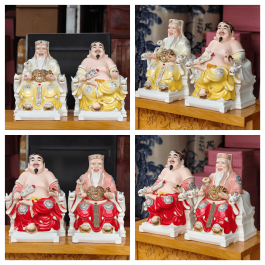 [A6] Tượng Thần Tài Thổ Địa Bằng Sứ Đức Hóa Nhập Khẩu Cao Cấp 2 cỡ