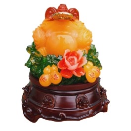 Cóc Ngậm Tiền Vàng mẫu hồ lô Cao 23cm 