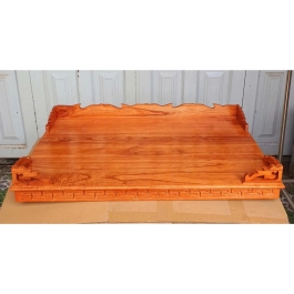 Bàn thờ treo tường gỗ xoan ngang 80cm - màu đỏ ( kèm cặp Eke Gỗ )