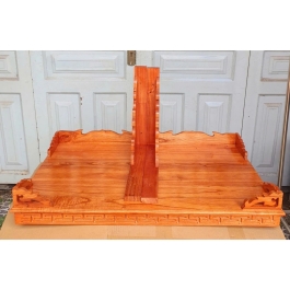 Bàn thờ treo tường gỗ xoan ngang 80cm - màu đỏ ( kèm cặp Eke Gỗ )