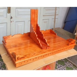 Bàn thờ treo tường gỗ xoan đào ngang 100cm trơn - Đỏ
