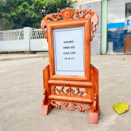 Khung ảnh thờ gia tiên để ảnh 15cmx21cm bằng gỗ hương