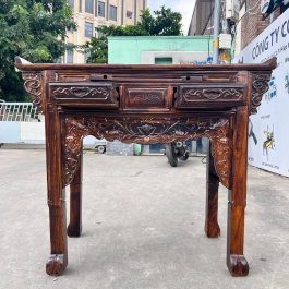 Bàn thờ gia tiên một tầng gỗ muồng ngang 1.27m
