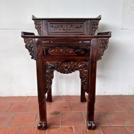 Bàn thờ gia tiên gỗ muồng 2 tầng ngang 88cm