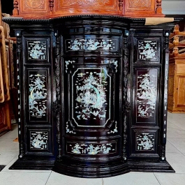 Tủ thờ gia tiên Gỗ căm xe cao 1m33