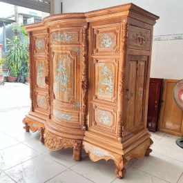 Tủ thờ gia tiên Gỗ gõ đỏ cao 1m60