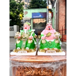 [8inch] Tượng Thần Tài Thổ Địa Đá Nhập Khẩu Cao Cấp Cao 20cm – 5 Màu (Trắng, Vàng, Đỏ, Xanh lá, Xanh lam)