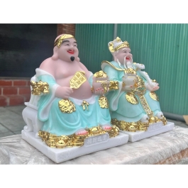 [8inch]Tượng Thần Tài Thổ Địa Đá Nhập Khẩu Cao Cấp 8inch – màu xanh