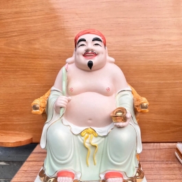 [10inch] Tượng Thần Tài Thổ Địa Sứ Đức Hóa Cao Cấp Nhập Khẩu cao 25cm – Màu xanh lá