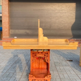 Bàn thờ treo tường gỗ sồi 100 % ngang 127cm ( Kèm cặp eke gỗ )