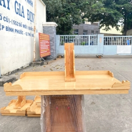 Bàn thờ treo tường gỗ sồi 100 % ngang 80cm ( Kèm cặp eke gỗ )