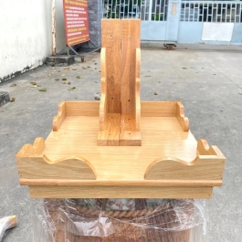 Bàn thờ treo tường gỗ sồi 100 % ngang 40cm ( Kèm cặp eke gỗ )