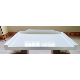 Bàn thờ treo tường gỗ sồi ngang 61cm trắng