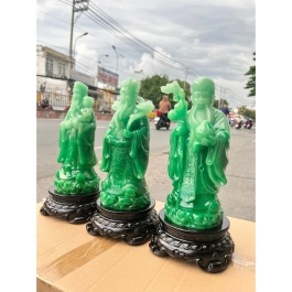 Tượng Phúc Lộc Thọ Bộ Rời Màu Xanh