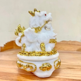 Tượng Tỳ Hưu phong thủy để bàn thờ thần tài hoặc bàn làm việc- cỡ lớn 25cm 