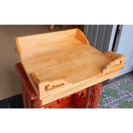 Bàn thờ treo tường gỗ tràm bông vàng 35cm– vàng nhạt