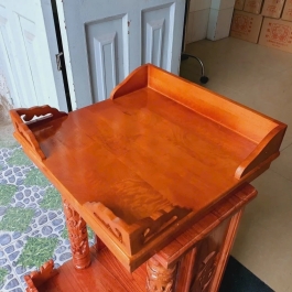 Bàn thờ treo tường gỗ tràm bông vàng ngang 80cm