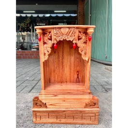 Bàn thờ Thần Tài Thổ Địa gỗ xoan ngang 48cm x cao 68cm 