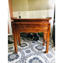 Bàn thờ gia tiên gỗ tràm bông vàng cỡ 1m47