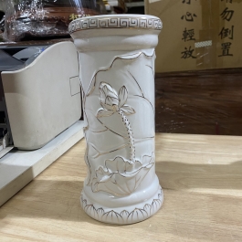 Ống nhang bạch ngọc sứ trắng cao cấp cao 22cm ngang 11cm