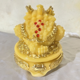 Thiềm Thừ Phong Thủy ( Cóc ba chân ) hàng Việt Nam sản xuất để bàn thần tài ông địa cao 20cm màu vàng