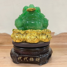 Thiềm thừ phong thủy, Cóc ba chân ngồi trên túi vàng