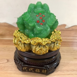 Thiềm thừ phong thủy, Cóc ba chân ngồi trên túi vàng