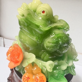 Cóc Ngậm Xu Vàng Hồ Lô Cao 17cm - 2 Màu (Vàng, Xanh)