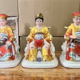 [6inch] Tượng Ông Táo Bà Táo Bằng Đá Nhập Hàng Cao Cấp - Tượng Vàng (Cao 15cm)