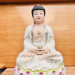 [16inch] Tượng Phật A Di Đà bằng Sứ Đức Hóa nhập khẩu cao cấp cao 41cm