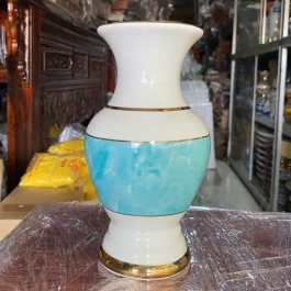 Bình hoa thờ cúng sứ họa tiết đá hoa cương - Đá Hoa Cương màu Xanh Cao 24.5cm Ngang 11cm