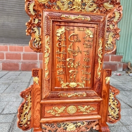 [45x65] Bài Vị Cửu Huyền Thất Tổ Gỗ Hương Đá Ngang 45cm x Cao 65cm - Gỗ dát vàng