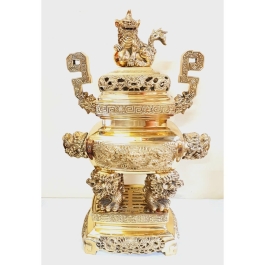 Bộ Tam Sự bằng Đồng thương hiệu Vĩnh Tiến sản xuất tại Việt Nam Cao 43cm  - Cỡ 2