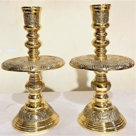 Bộ Tam Sự Đỉnh Tròn Bằng Đồng Cao 30cm (Số 0) thương hiệu Vĩnh Tiến sản xuất tại Việt Nam