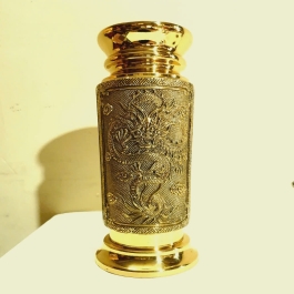 Ống đựng nhang bằng đồng thương hiệu Vĩnh Tiến dài 26,5cm, nặng 2kg