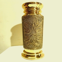 Ống đựng nhang bằng đồng thương hiệu Vĩnh Tiến cao 22cm