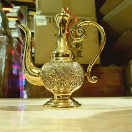 Bình đựng rượu thờ cúng bằng đồng Vĩnh Tiến cao 19,5cm - Vật Phẩm Đồng Thờ Cúng Vĩnh Tiến Chất Lượng Cao