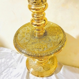 Cặp chân đèn, cặp chân nến bằng đồng Vĩnh Tiến cao 40cm