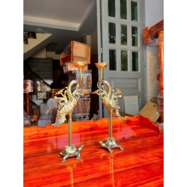 Cặp Hạc Thờ Gia Tiên Bằng Đồng Thương Hiệu Vĩnh Tiến 5 cỡ - Cỡ 5 Cao 54cm HC4
