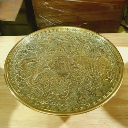 Đĩa đựng trái cây (mâm bồng) bằng đồng thương hiệu Thuận Phát (3 cỡ) - Cỡ nhỏ Cao 5cm