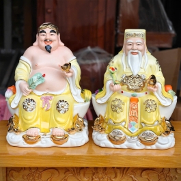 [A5] Tượng Thần Tài Thổ Địa Bằng Sứ Đức Hóa Nhập Khẩu Cao Cấp 2 cỡ