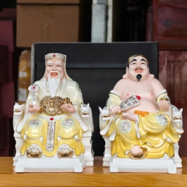 [A6] Tượng Thần Tài Thổ Địa Bằng Sứ Đức Hóa Nhập Khẩu Cao Cấp 2 cỡ