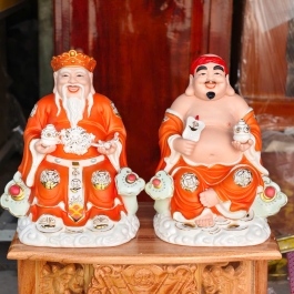 [C13] Tượng Thần Tài Thổ Địa Bằng Sứ Đức Hóa Nhập Khẩu Cao Cấp – ĐỎ