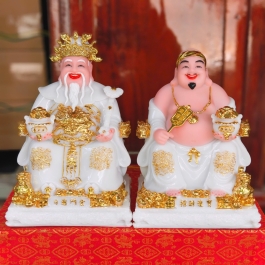 Tượng Thân Tài Thổ Địa Đá Nhập Mẫu Phú Quý Rồng (3 cỡ: 8inch, 10inch, 12inch)