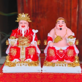 Tượng Thân Tài Thổ Địa Đá Nhập Mẫu Phú Quý Rồng (3 cỡ: 8inch, 10inch, 12inch)