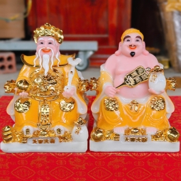 Tượng Thần Tài Thổ Địa đá Việt Nam phú quý